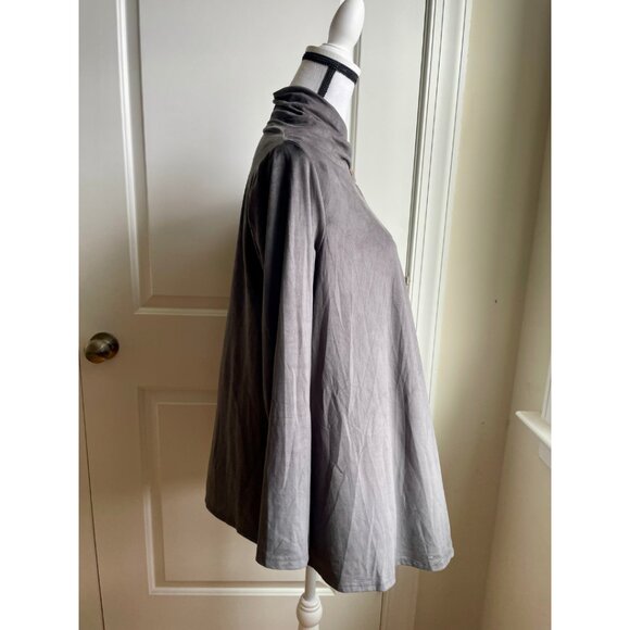 Bobeau Grey Draped Cardigan Jacket - Size M - Picture 4 of 6